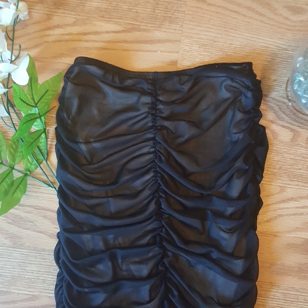 Mesh Ruched Bodycon Skirt - Picture 8 of 8